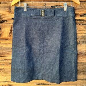 BISOU BISOU | Classic Denim Chambray Skirt 8